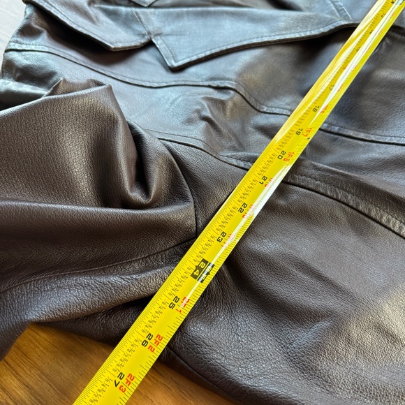 Lane Bryant Brown Leather Jacket Blazer 2X - Picture 4 of 8